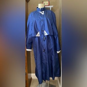 COPY - Vintage Sterling Bay womens navy blue fall Spring trench- coat Rainy Day…